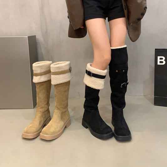 Two-Style Convertible Suede Boots