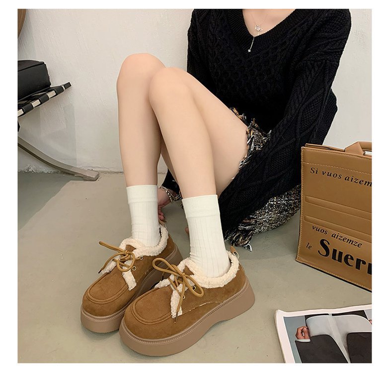 Cozy Fleece Lined Lace-Up Sneakers