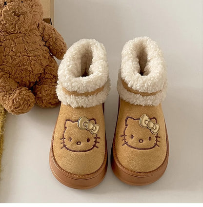 Cute Cat Paw Plush Winter Boots