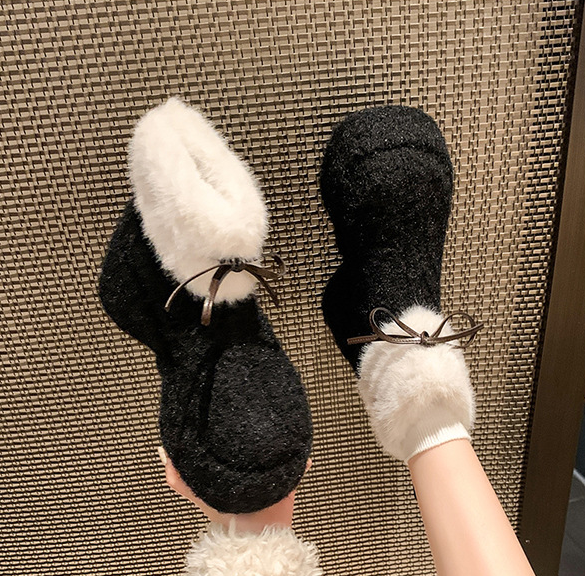 Cozy Faux Fur Winter Ankle Boots with Non-Slip Sole