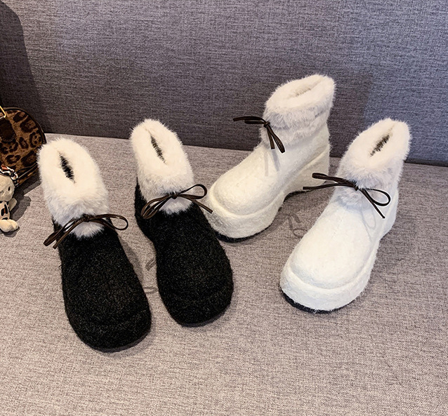 Cozy Faux Fur Winter Ankle Boots with Non-Slip Sole