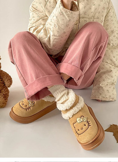 Cute Cat Paw Plush Winter Boots