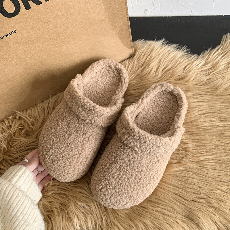 Cozy Platform Slippers with Faux Fur Lining