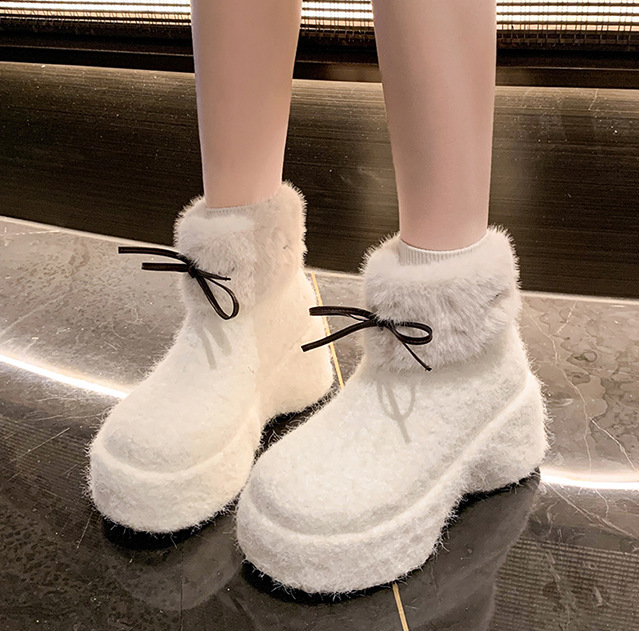 Cozy Faux Fur Winter Ankle Boots with Non-Slip Sole