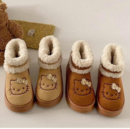 Cute Cat Paw Plush Winter Boots