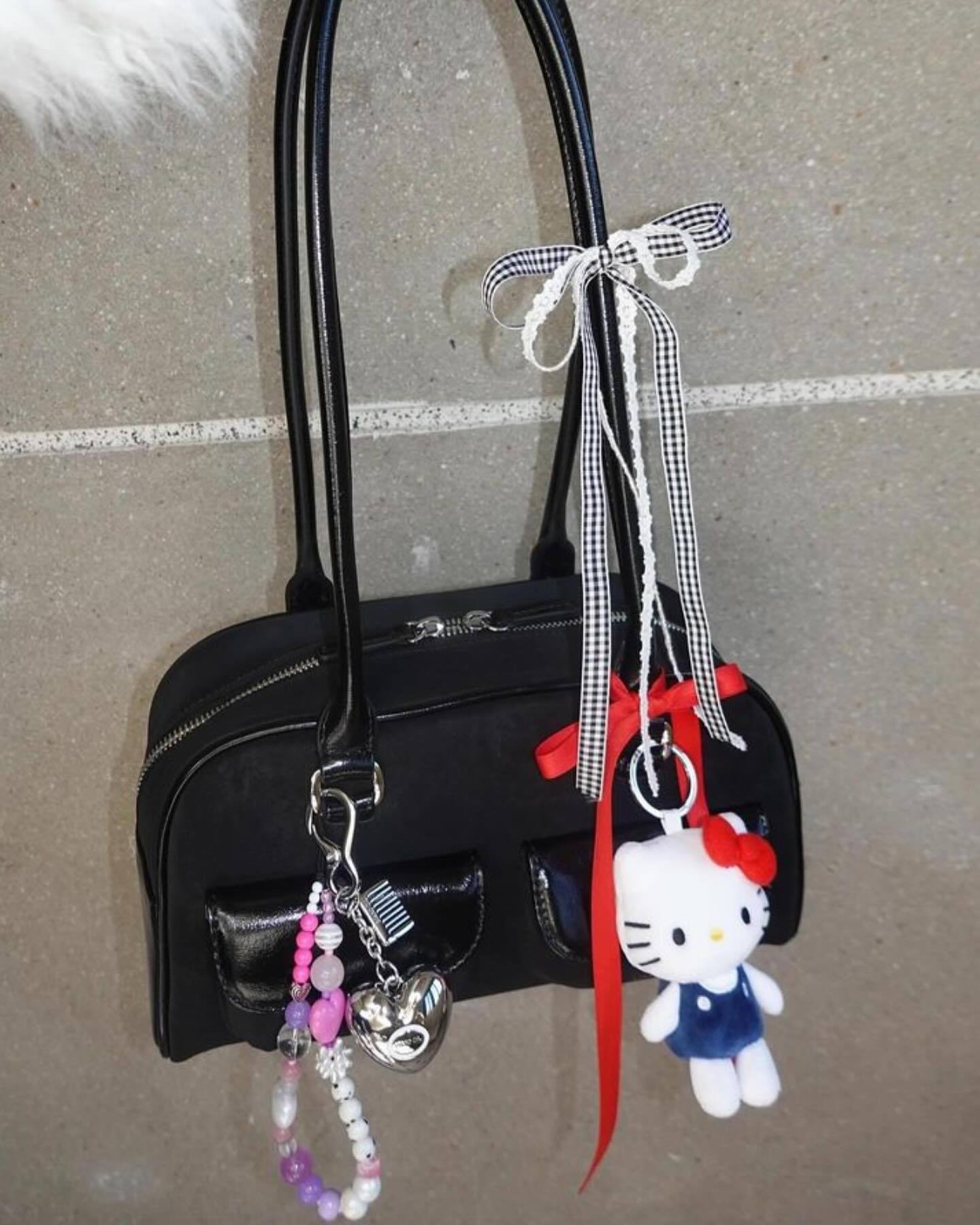 Chic Y2K Chubby Shoulder Bag with Customizable Charms